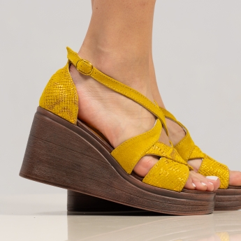 Sandale platforma - Frosted Yellow - 809-18 - 