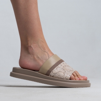 Papuci de designer - Sorellia Beige