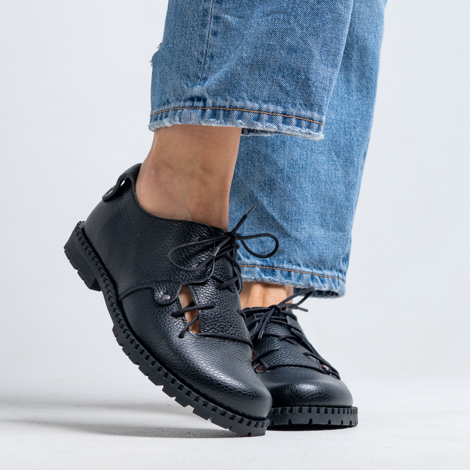 Pantofi designer - Gentle Black - 1038-17 - 