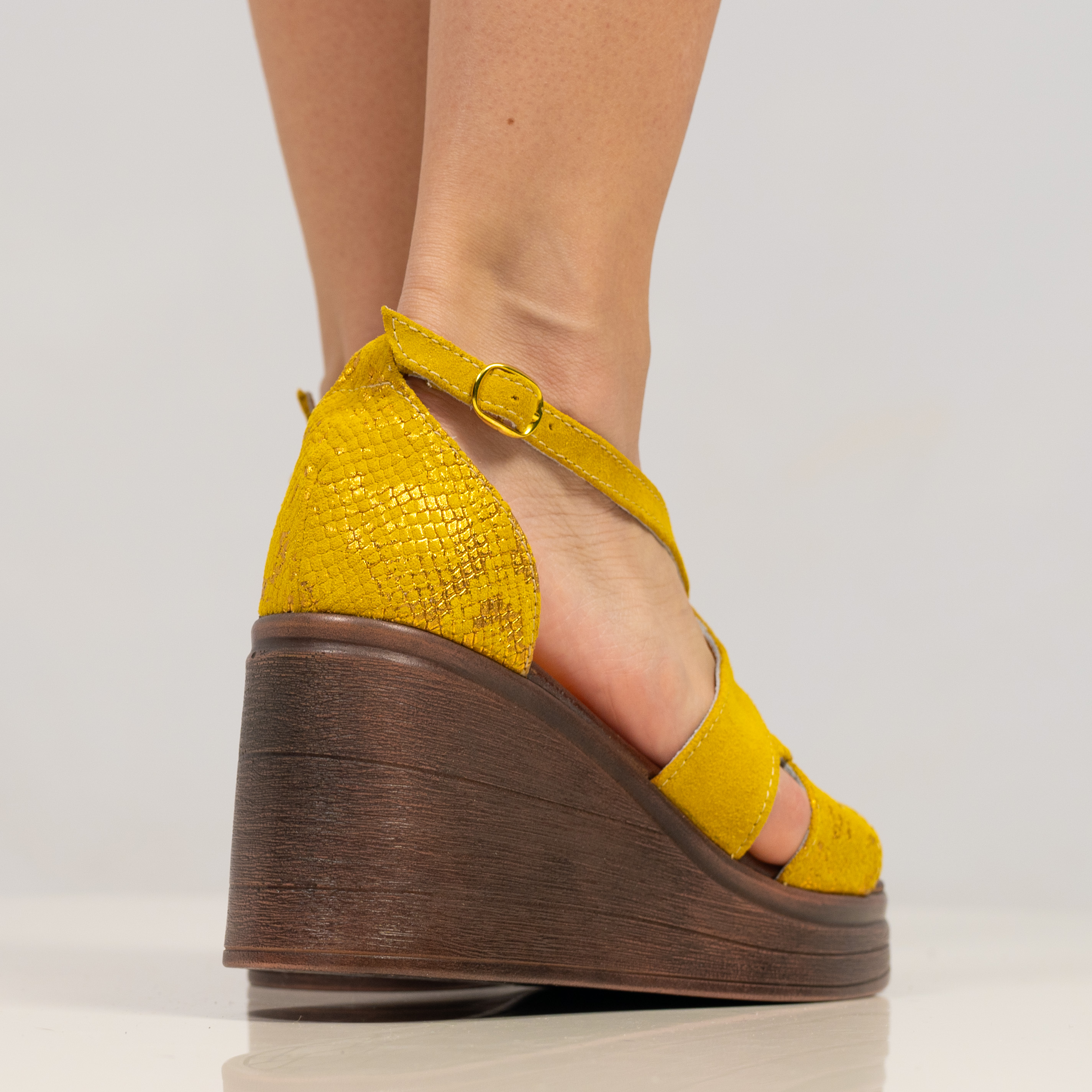 Sandale platforma - Frosted Yellow - 809-18 - 