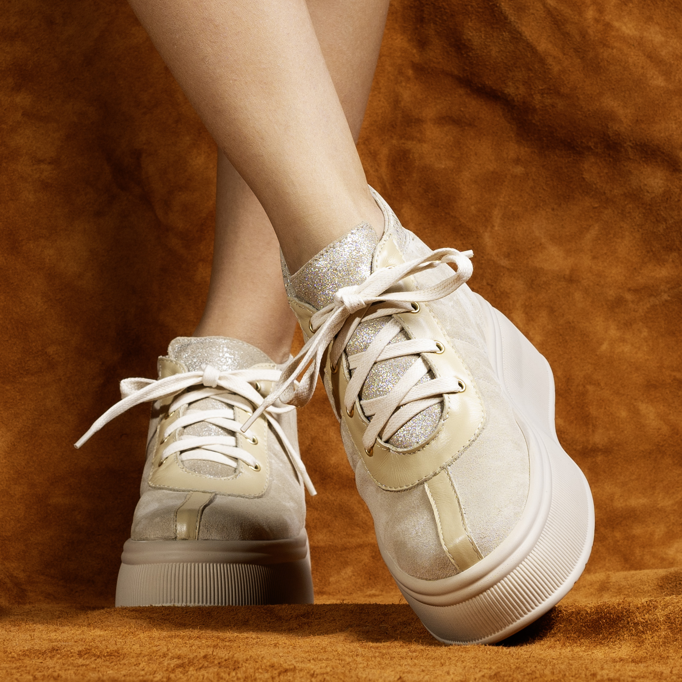 Ghete designer Soft Gold din piele Bej (166-11)