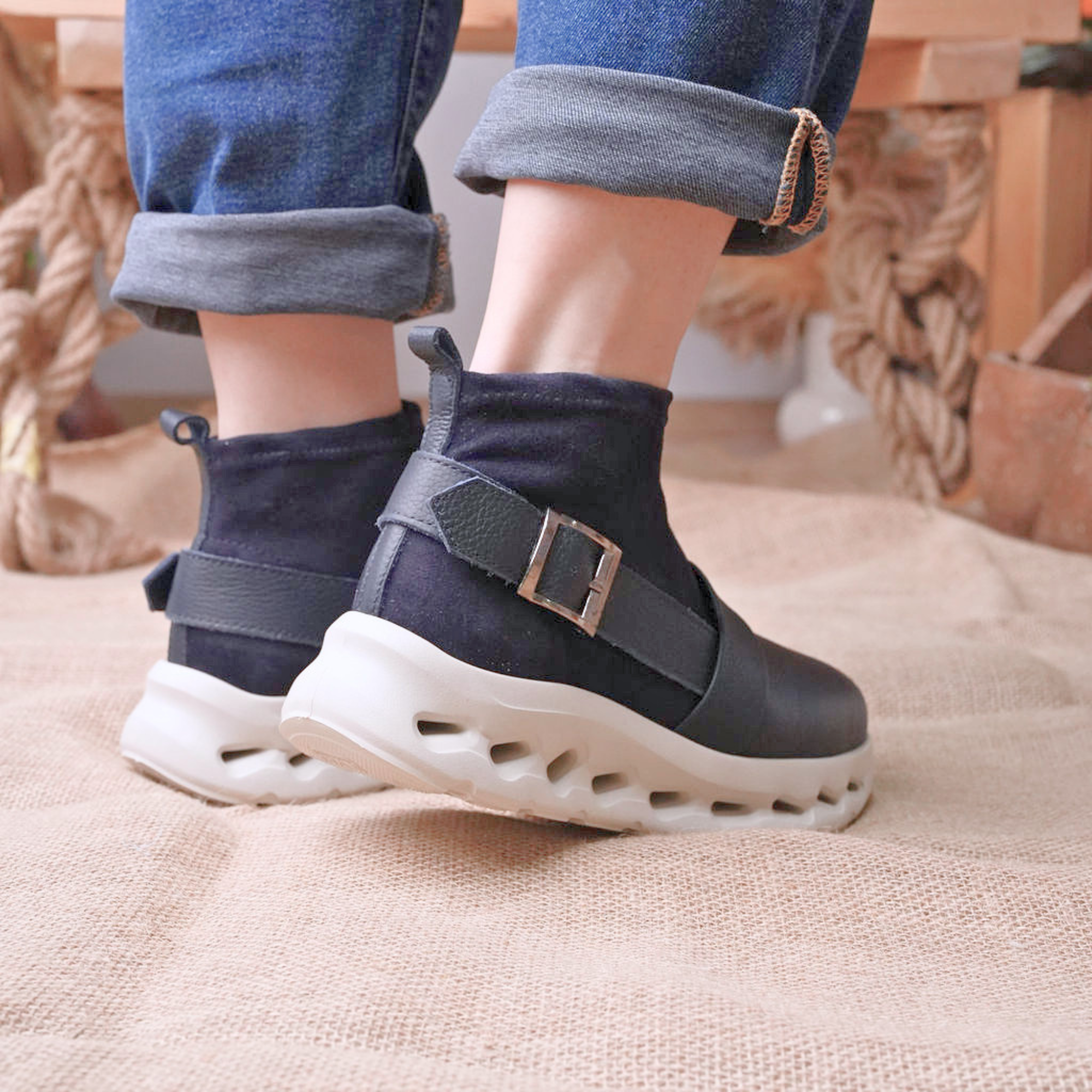 Botine de damă - NAVY TOUCH 