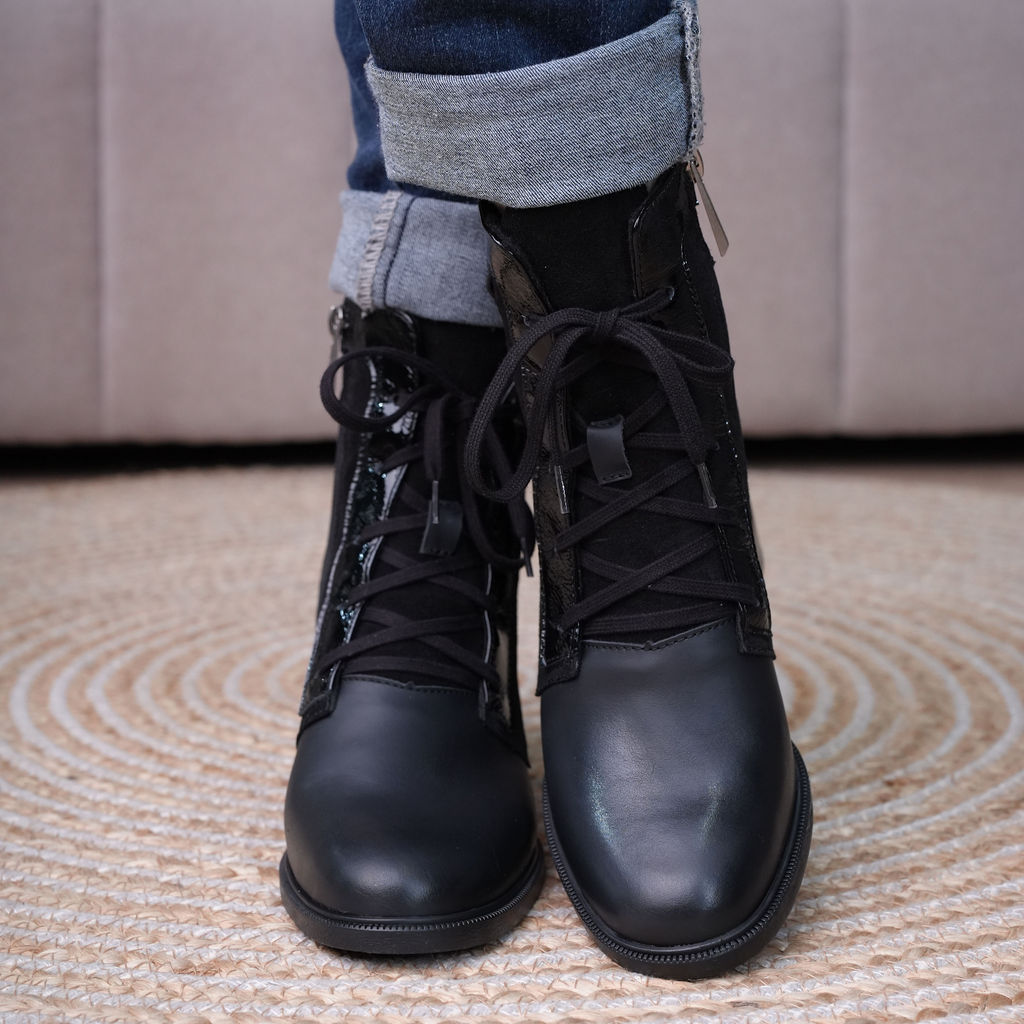Ghete designer -Pure Black - 1184-13- 