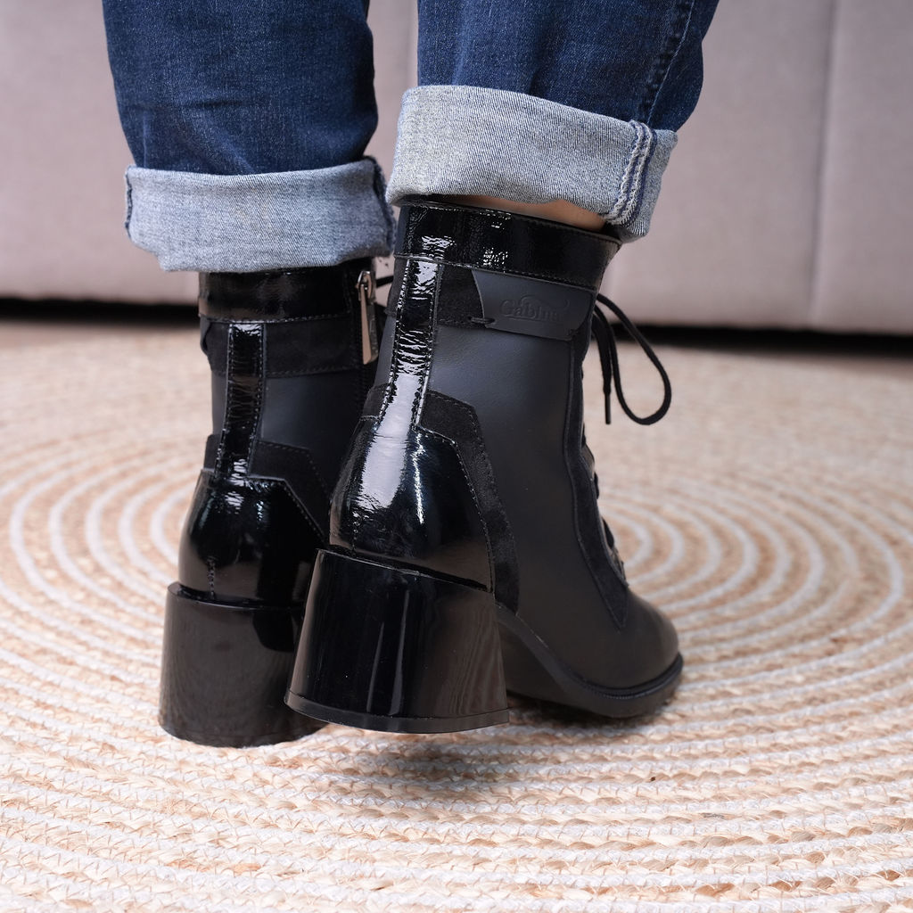 Ghete designer -Pure Black - 1184-13- 