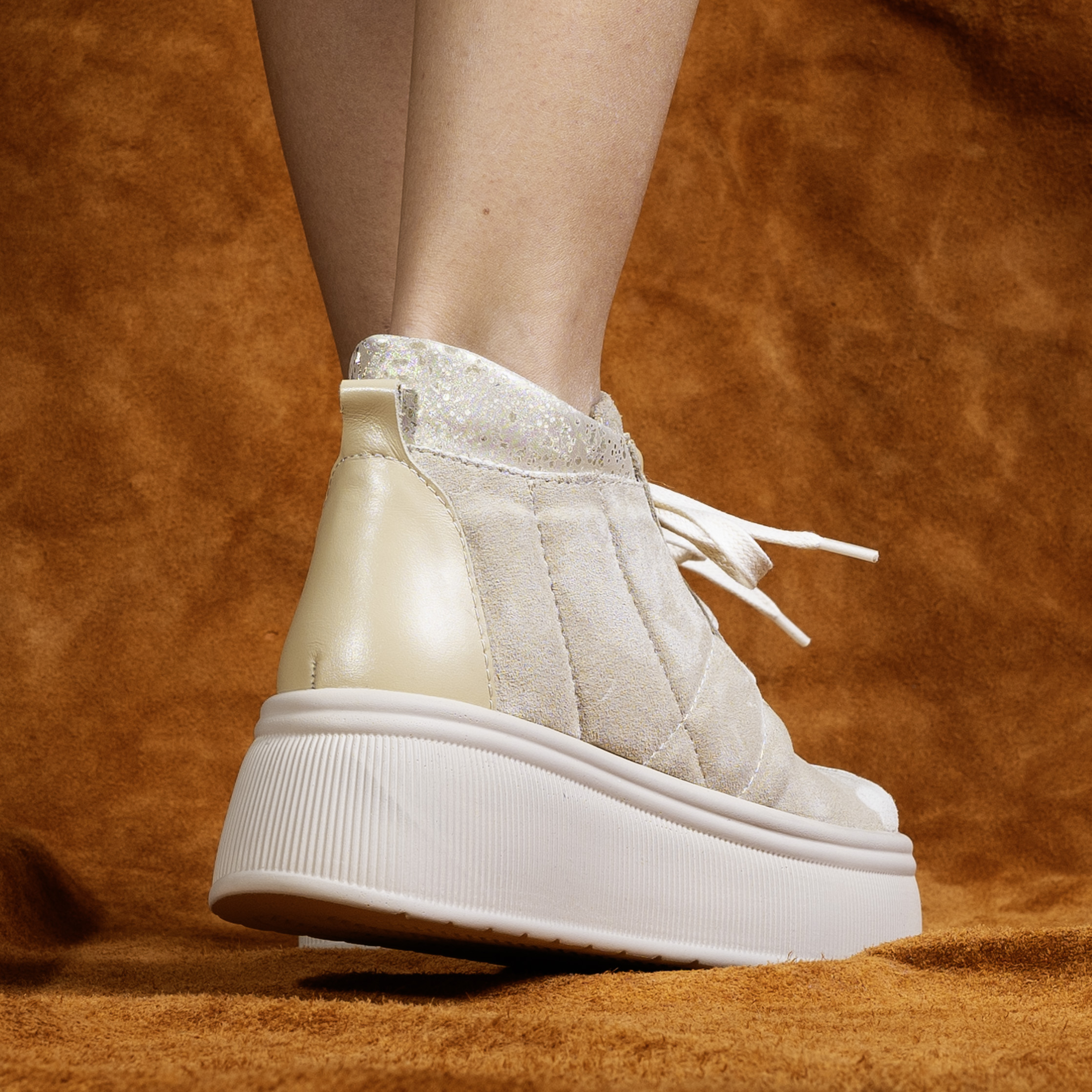 Ghete designer Soft Gold din piele Bej (166-11)