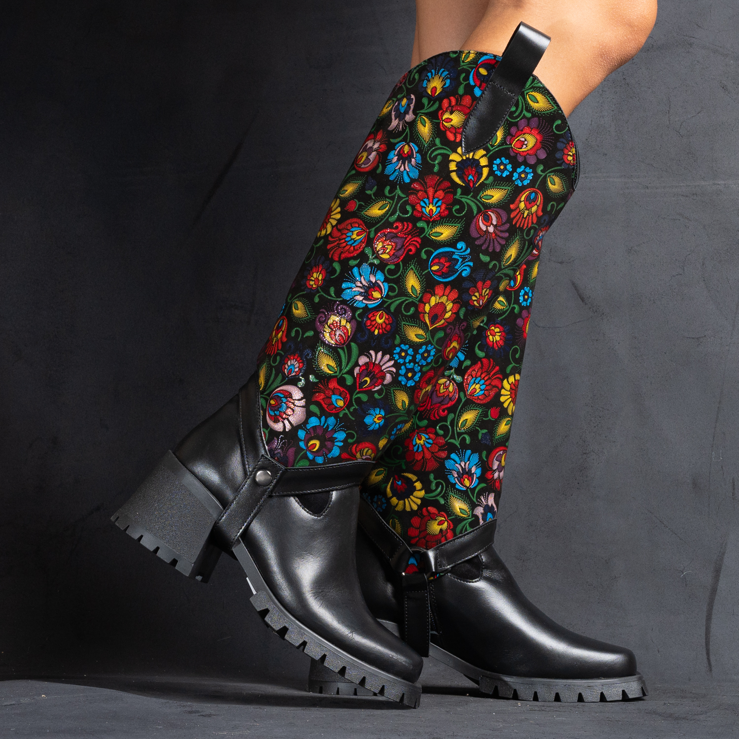  Conch din piele multicolor (1250-2)